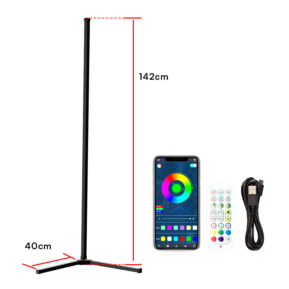 Floor-mounted ambient lighting corner lights