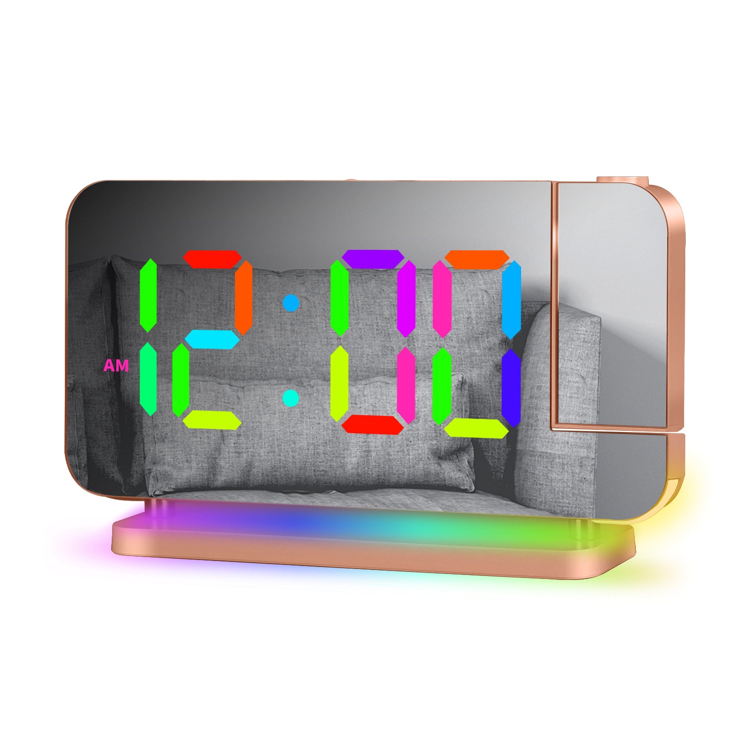 RGB LED Projection Alarm Clock with Ambient Lighting