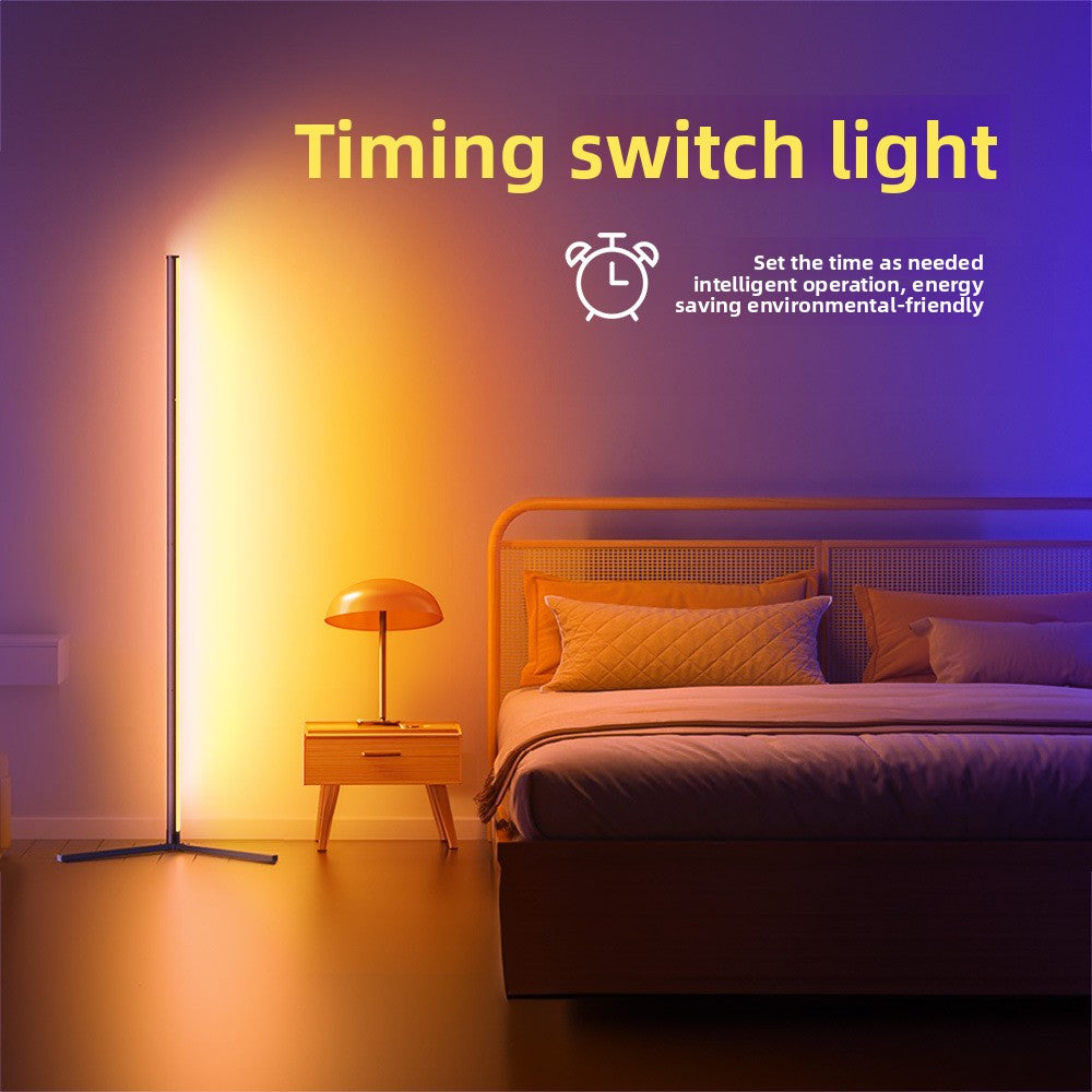 Floor-mounted ambient lighting corner lights