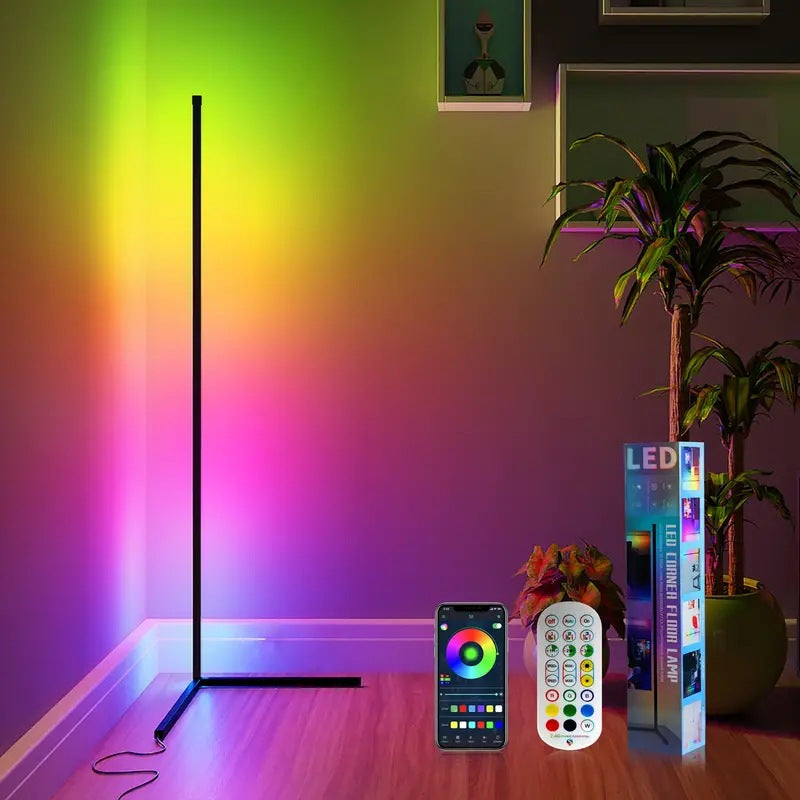 Floor-mounted ambient lighting corner lights