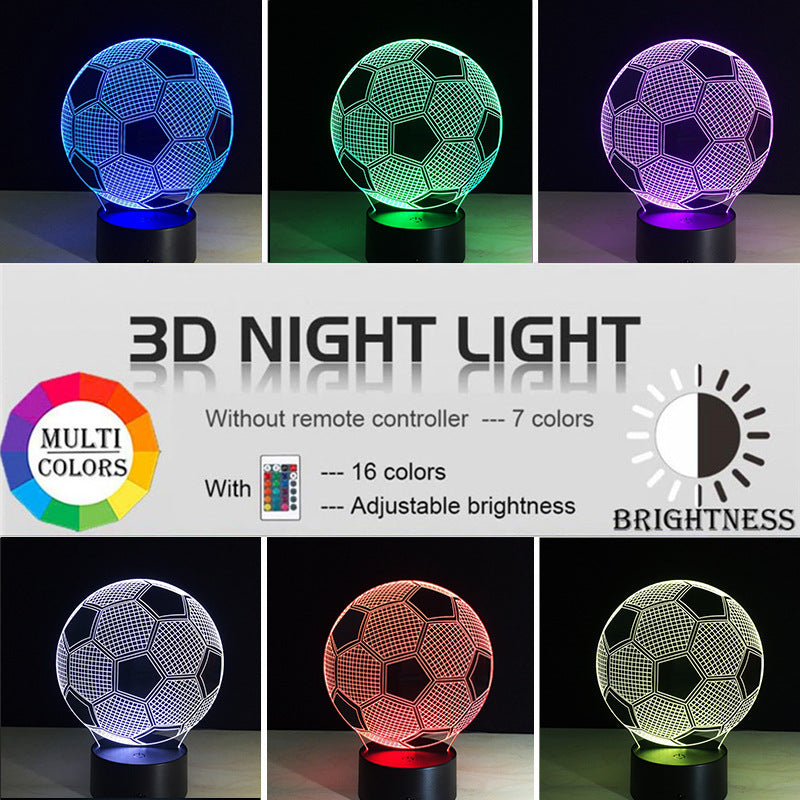 Creative Football LED Night Light with Multicolor Effects