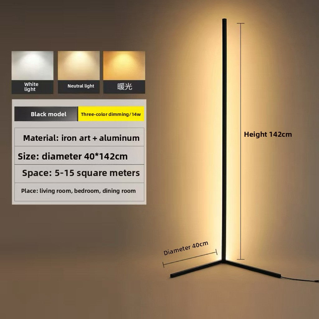Floor-mounted ambient lighting corner lights