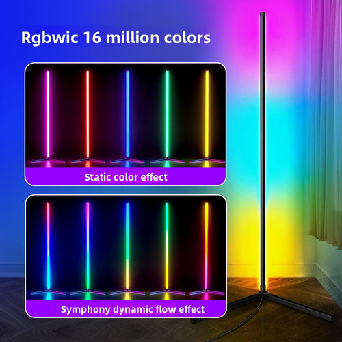 Floor-mounted ambient lighting corner lights