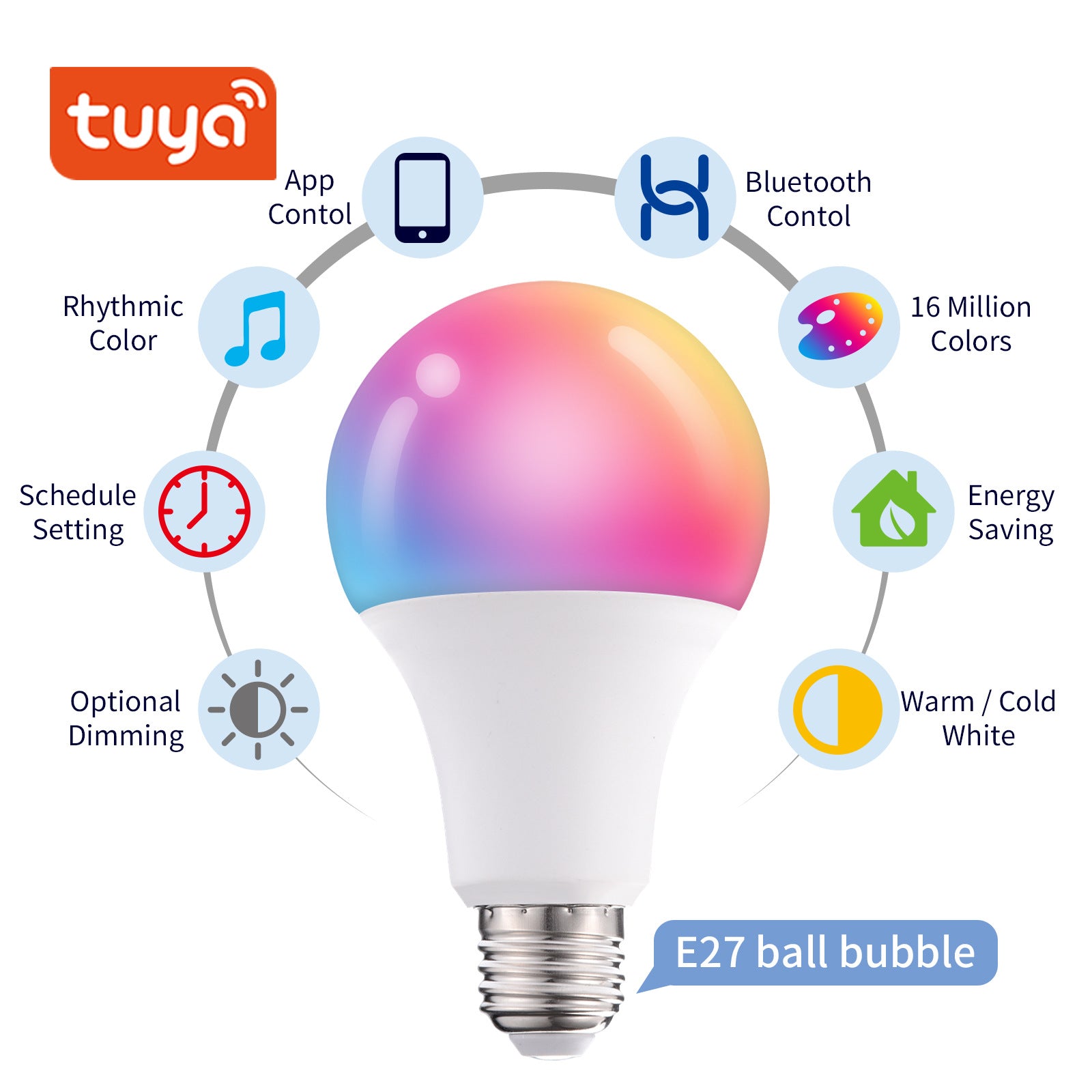 Tuya Smart Bluetooth RGB Bulb