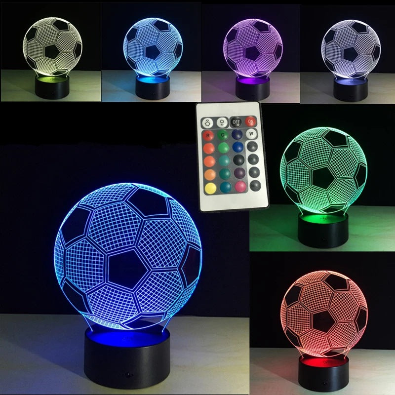 Creative Football LED Night Light with Multicolor Effects