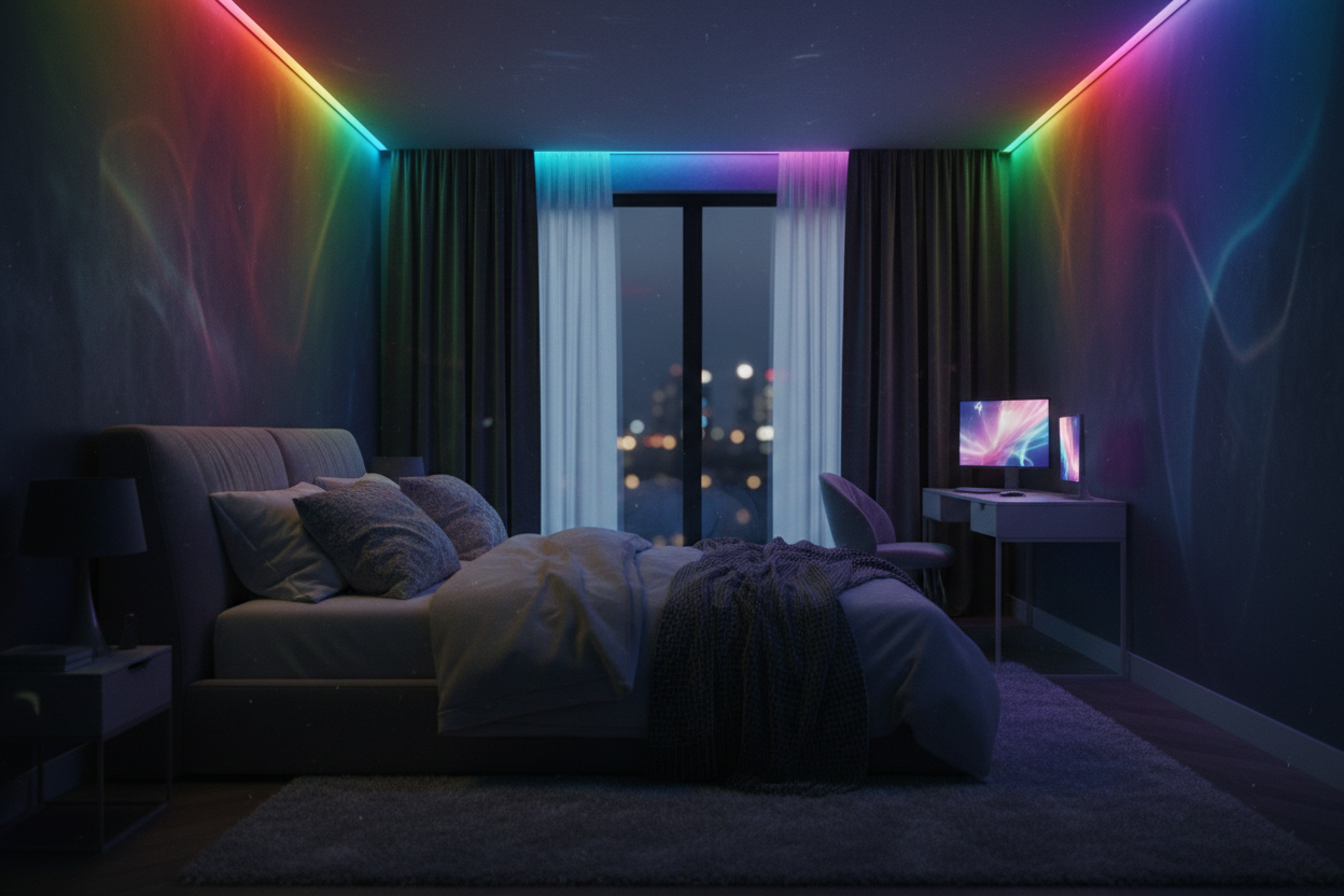 Rainbow LED Light Strip Room
